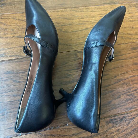 Vionic Women's Minnie Mary Jane Kitten Heels Black Leather Sz 7.5 Pointed Toe - Picture 11 of 15